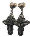 3" Long Post Repousse Earrings