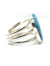 2" x 2" 3 Bar Cuff iwith Robins' Egg Blue Turquoise