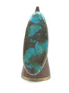 Large Oval Blue Diamond Turquoise Ring, 2 3/4" x 1"
