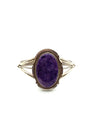 Large 1 1/2" x 1" Oval Charoite Stone Cuff