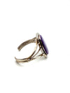 Large 1 1/2" x 1" Oval Charoite Stone Cuff