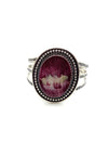 Large Oval Purple Shiny Oyster Cuff