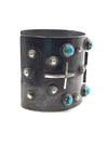 Cross Dot Cuff with Turquoise