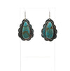 Royston Turquoise Stone with French Wire Earrings