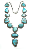 Kingman Turquoise Lariat Necklace by Eddie Secatero