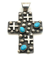 Cross Dot Pendant with Turquoise