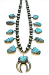 17" Kingman Turquoise Naja Necklace