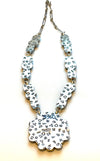 Kingman Turquoise Naja Necklace with Teardrop Stones