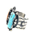 3-stone Turquoise and Spiny Oyster Cuff
