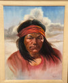 26" x 33" Indian Portrait Oil on canvas by Perillo