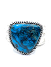 Blue Gem Triangle Turquoise Cuff