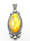 Bumble Bee Pendant with Oblong Stone, Leaves and Peyote Buttons