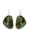 Large Hachita Turquoise Stone Earrings