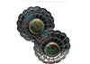 Large Hachita Turquoise Concho Earrings