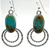 Kingman Turquoise Hoop Earrings