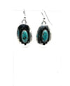 Oval Shadowbox with Turquoise Stone Earrings